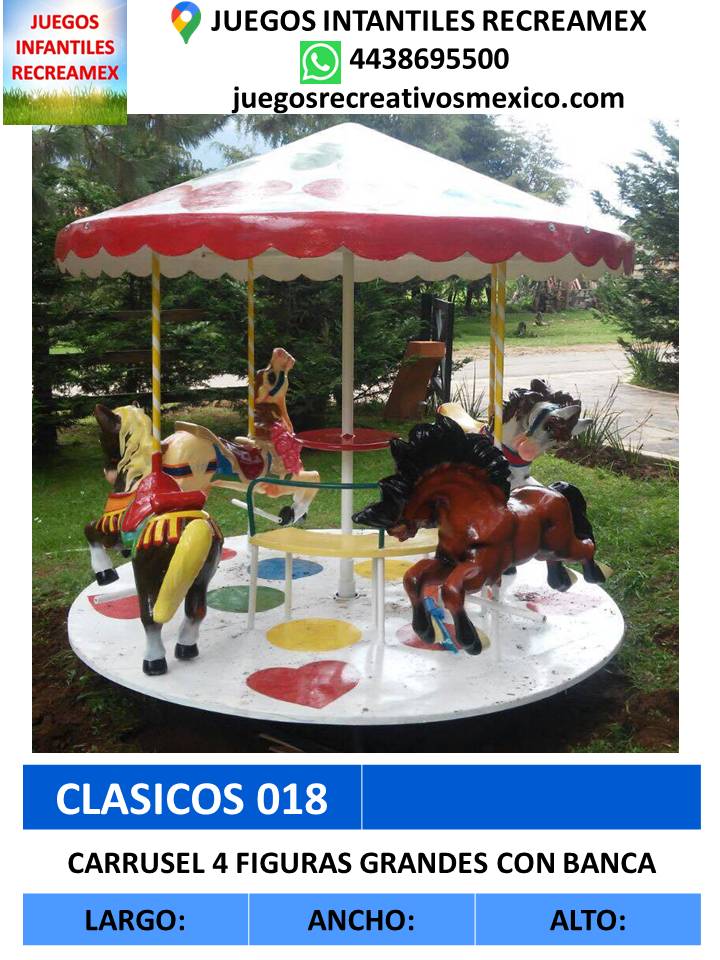 carrusel 6 figuras con banca